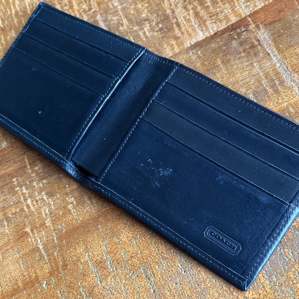 Coach black Leather Card Holder